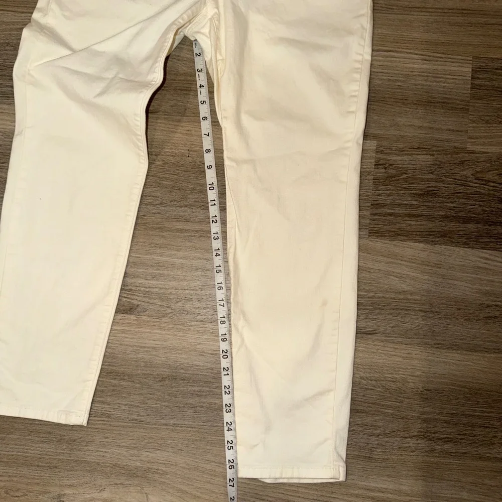 Eileen Fisher‎ Organic Cotton Jeans Womens 12 Undyed Straight Leg Denim